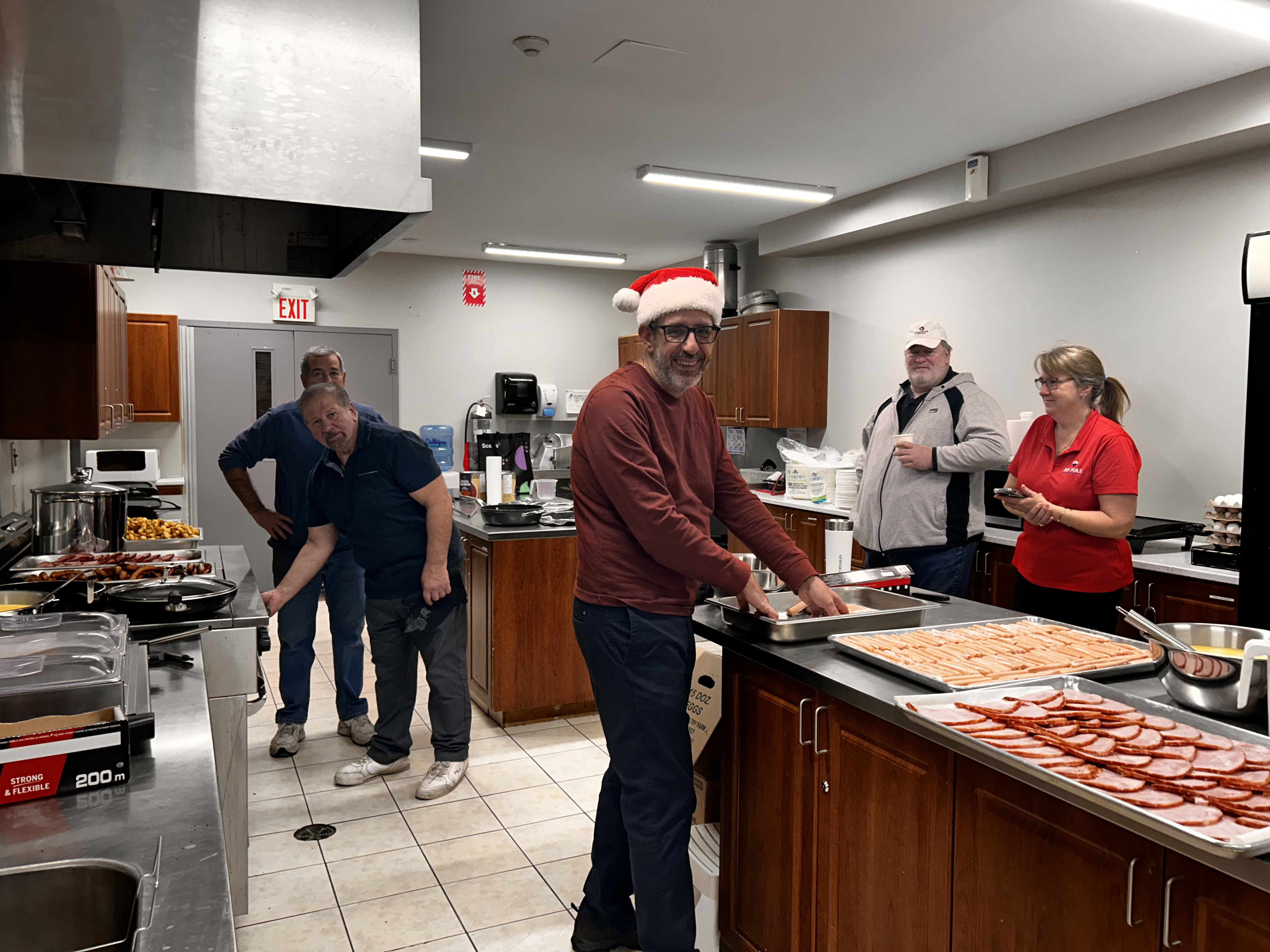 In the kitchen
